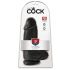 King Cock 9 Chubby - dildo con ventosa e testicoli (23 cm) - nero