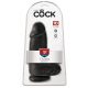 Dildo Nero Ventosa e Testicoli "King Cock 9 Chubby" (23cm) 