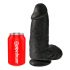 Dildo Nero Ventosa e Testicoli "King Cock 9 Chubby" (23cm) 