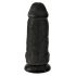 Dildo Nero Ventosa e Testicoli "King Cock 9 Chubby" (23cm) 