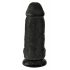 King Cock 9 Chubby - dildo ventosa con testicoli (23 cm) - nero