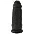 King Cock 9 Chubby - dildo con ventosa e testicoli (23 cm) - nero