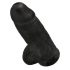 Dildo Nero Ventosa e Testicoli "King Cock 9 Chubby" (23cm) 