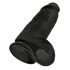 Dildo Nero Ventosa e Testicoli "King Cock 9 Chubby" (23cm) 