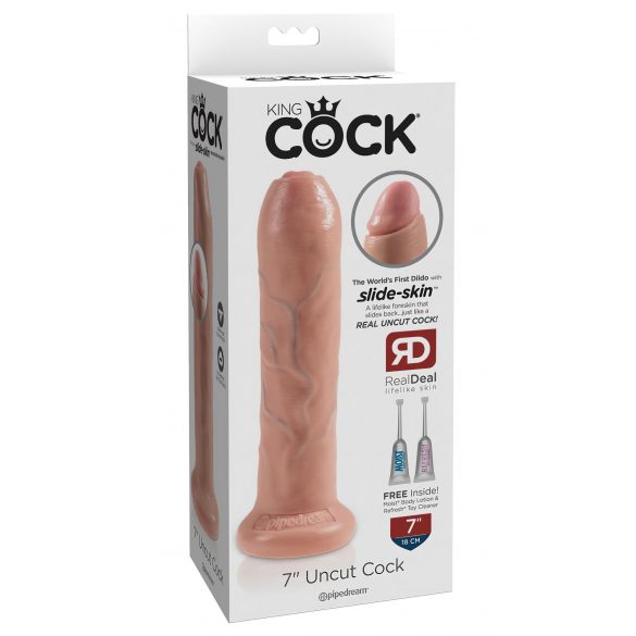 King Cock 7 - dildo realistico (18 cm) - naturale