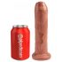 King Cock 7 - dildo realistico (18cm) - scuro naturale