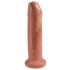 Dildo Realistico King Cock con Prepuzio Scorrevole 18cm - Marrone Naturale 