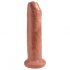 King Cock 7 - dildo realistico (18cm) - scuro naturale