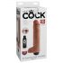 Dildo Spruzzante Realistico King Cock 10" (25cm) - Colore Naturale 