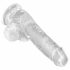 Dildo Trasparente King Cock Clear 6 con Ventosa e Testicoli (15cm) 