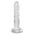 King Cock Trasparente con Ventosa e Testicoli - Dildo 20cm 