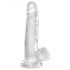 Dildo King Cock Clear 7 con ventosa e testicoli (18cm) 