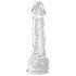 Dildo King Cock Clear 7 con ventosa e testicoli (18cm) 