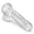 Dildo King Cock Clear 7 con ventosa e testicoli (18cm) 