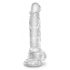 Dildo Trasparente King Cock Clear 8 con Ventosa e Testicoli (20cm) 