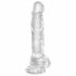 Dildo Trasparente King Cock Clear 8 con Ventosa e Testicoli (20cm) 