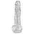 Dildo Trasparente King Cock Clear 8 con Ventosa e Testicoli (20cm) 