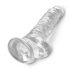 Dildo Trasparente King Cock Clear 8 con Ventosa e Testicoli (20cm) 