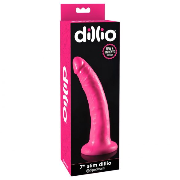 Dillio 7 - Dildo realistico con base a ventosa (18 cm) - rosa