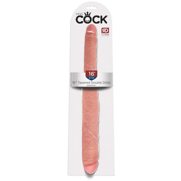 Dildo Doppio Realistico King Cock 16 Affusolato (41cm) - Naturale 