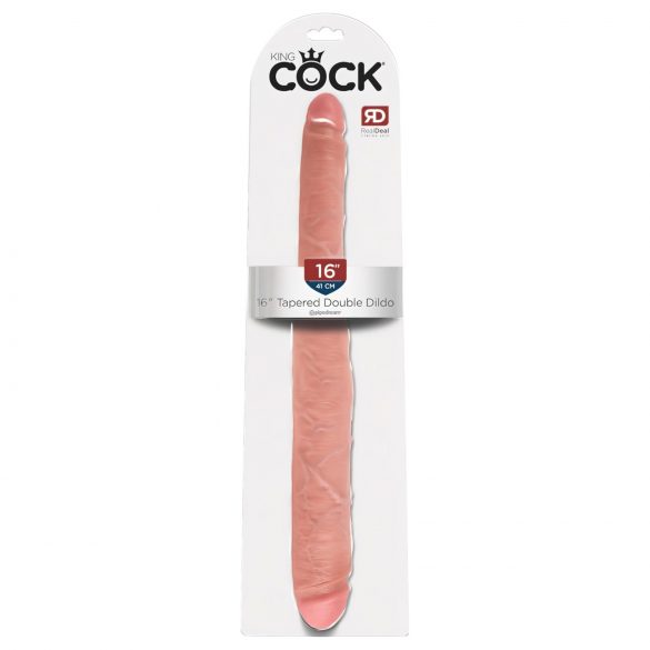 King Cock 16 Tapered - dildo doppio realistico (41 cm) - naturale