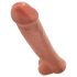 King Cock 15 - dildo gigante con base a ventosa e testicoli (38 cm) - tonalità naturale scura