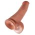 Fallico Gigante Autoreggente con Testicoli King Cock 15 (38cm) - Color Carne Scuro 