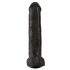 King Cock 15 - dildo con ventosa e testicoli (38 cm) - nero