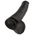 King Cock Gigante con Ventosa e Testicoli - Dildo Nero (38cm) 