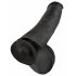 King Cock 15 - dildo con ventosa e testicoli (38 cm) - nero