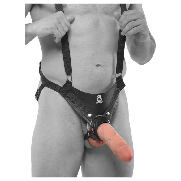 King Cock Strap-on 10 - dildo cavo con imbracatura strap-on (25 cm) 