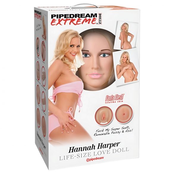 Pipedream Hannah Harper - bambola realistica a grandezza naturale con viso 3D