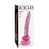 Icicles No. 86 - dildo in vetro con pene (rosa)