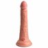 Dildo Realistico Doppio Strato King Cock Elite con Ventosa (18cm) - Color Carne 