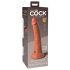 Dildo Realistico Elite della King Cock con Ventosa (18cm) - Color Carne Scuro 