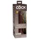 Dildo Realistico con Ventosa "King Cock Elite" - Doppio Strato in Silicone (18cm) - Marrone 