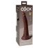 Dildo Realistico con Ventosa "King Cock Elite" - Doppio Strato in Silicone (18cm) - Marrone 