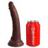 Dildo Realistico con Ventosa "King Cock Elite" - Doppio Strato in Silicone (18cm) - Marrone 