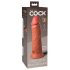 Dildo Realistico Doppio Strato King Cock Elite con Ventosa (20cm) - Colore Naturale Scuro 