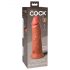 Re del Cock Elite 8 - dildo con base a ventosa (20 cm) - naturale scuro