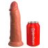 Dildo Realistico Doppio Strato King Cock Elite con Ventosa (20cm) - Colore Naturale Scuro 