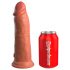 Re del Cock Elite 8 - dildo con base a ventosa (20 cm) - naturale scuro