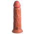 Dildo Realistico Doppio Strato King Cock Elite con Ventosa (20cm) - Colore Naturale Scuro 