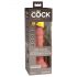 Dildo in Silicone Biregimentato "King Cock Elite" con Ventosa e Vibrazione Realistica (15 cm) - Color Carne 