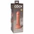 Dildo in Silicone Biregimentato "King Cock Elite" con Ventosa e Vibrazione Realistica (15 cm) - Color Carne 