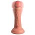 Dildo in Silicone a Doppio Strato con Ventosa, Realistico e Vibrante "King Cock Elite 6" - 15cm (Color Naturale Scuro) 