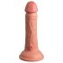 King Cock Elite 6 - vibratore realistico con ventosa 15cm (naturale scuro)