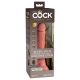 Vibratore Realistico King Cock Elite 7 con Ventosa e Telecomando (18cm) - Naturale 