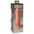 Dildo Siliconico Realistico King Cock Elite con Base a Ventosa e Vibrazione (20cm) - Colore Naturale 