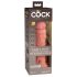 Dildo Siliconico Realistico King Cock Elite con Base a Ventosa e Vibrazione (20cm) - Colore Naturale 